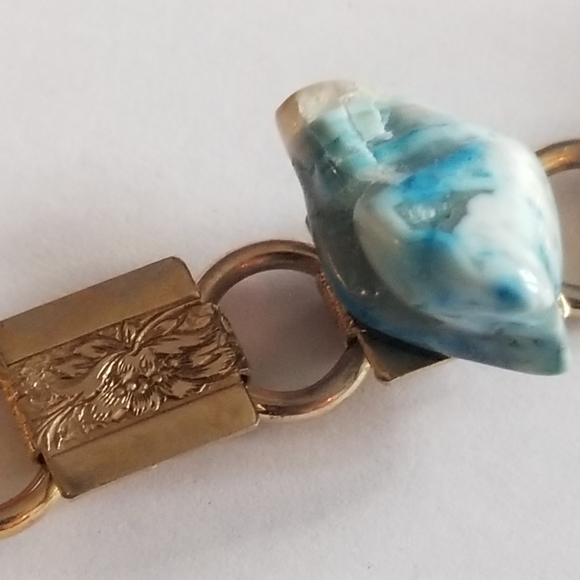 Vintage bracelet Rock Collection bracelet silver tone gem - Picture 8 of 15